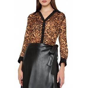 NEW MILLY quincy burnout jacquard blouse